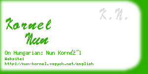 kornel nun business card